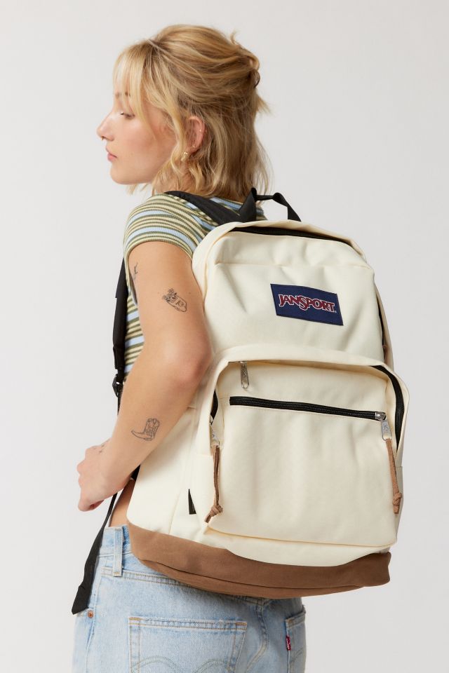 Jansport store cream backpack