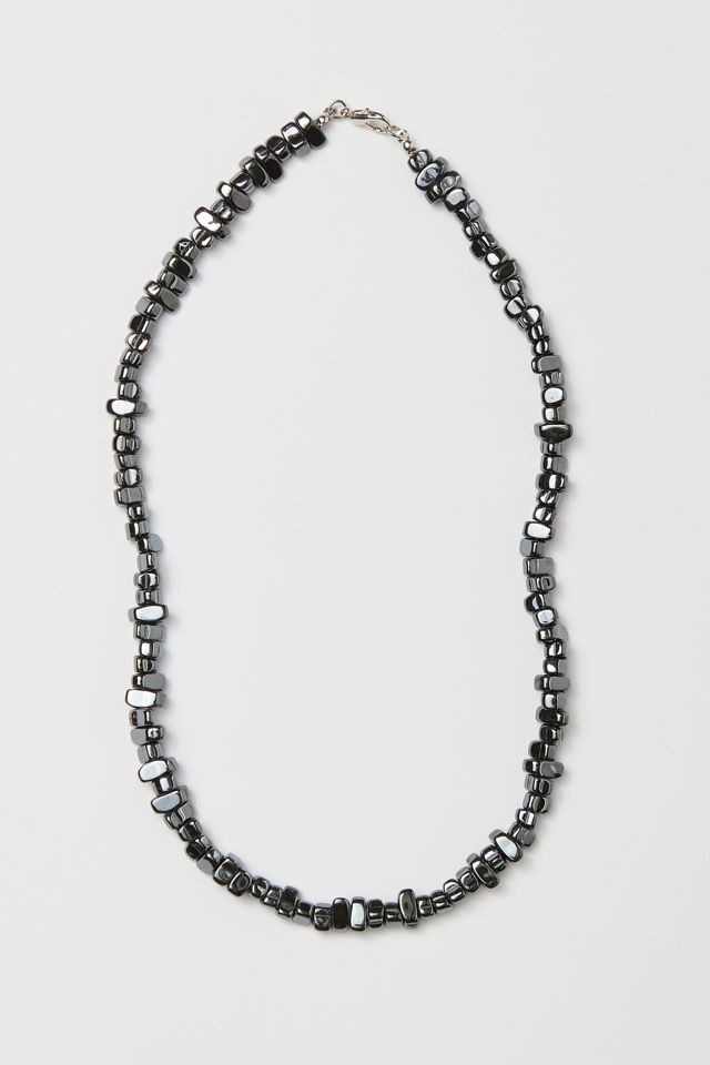 Hematite Bead Necklace Urban Outfitters