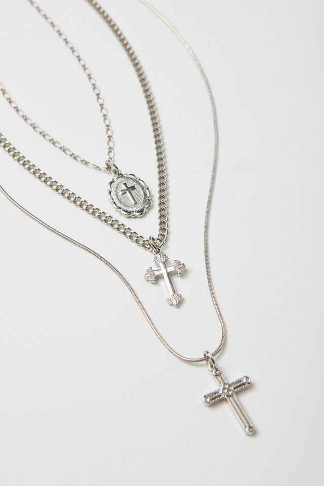 Triple Cross Layering Necklace Set | Urban Outfitters