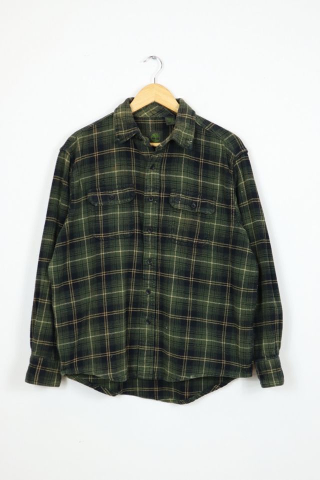 Vintage Timberland Green Heavyweight Button-Down | Urban Outfitters