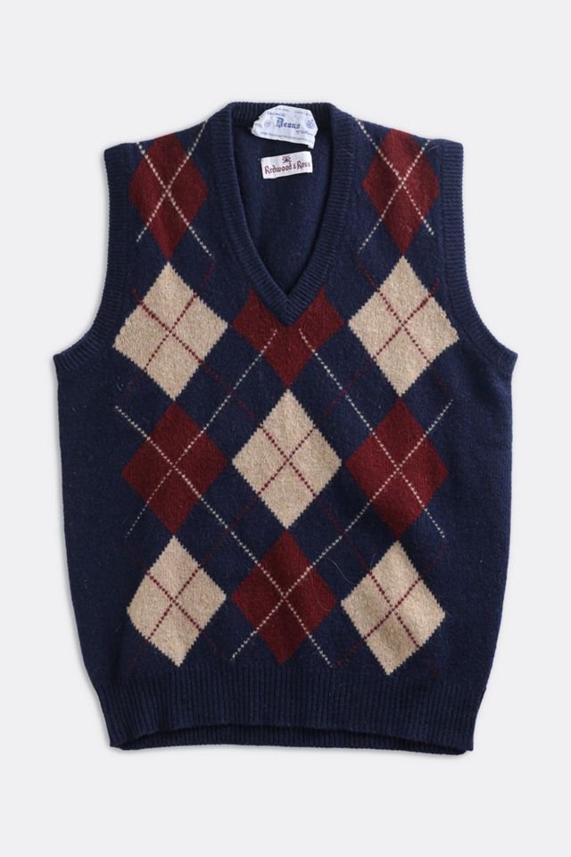 Vintage Redwood and Ross Argyle Sweater Vest | Urban Outfitters