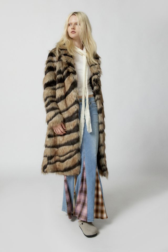 Unreal Fur Bengal Kiss Faux Fur Overcoat | Urban Outfitters Canada