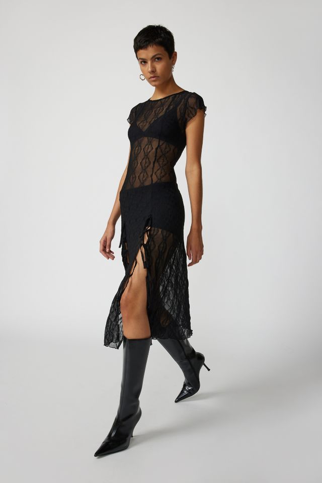 Sheer store midi dress