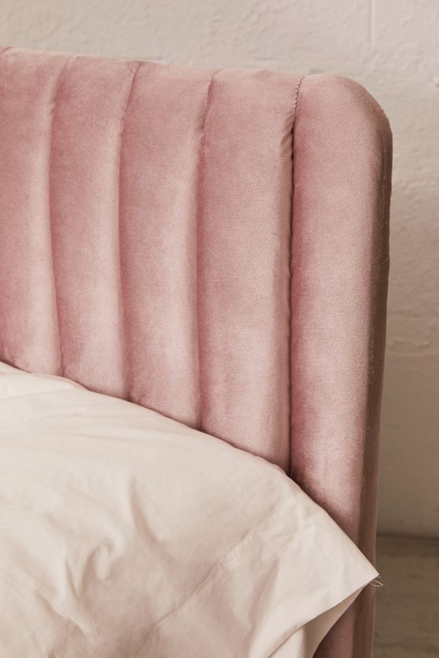 Marcella Velvet Wooden Bed #4