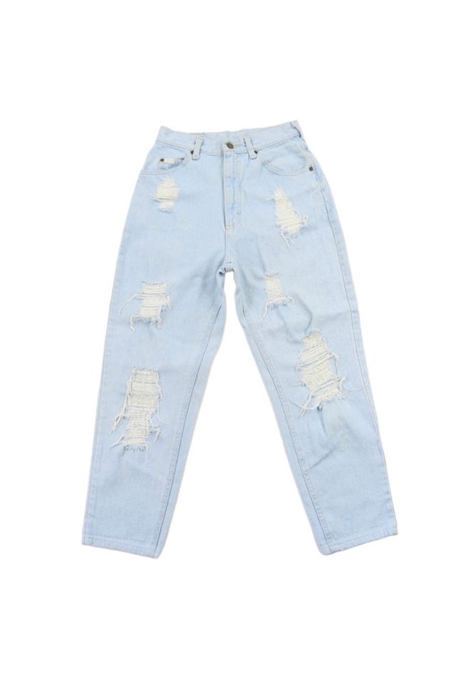Vintage Lee Light Wash Distressed Mom Jeans | Urban Outfitters