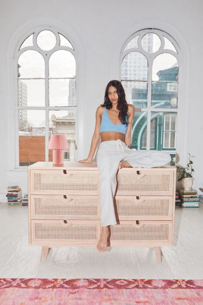URBAN OUTFITTERS MARTE MINIMAL 6-DRAWER DRESSER IN WHITE AT URBAN OUTFITTERS 