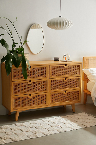 modern boho dresser urban outfitters Marte Minimal 6-Drawer Instagram