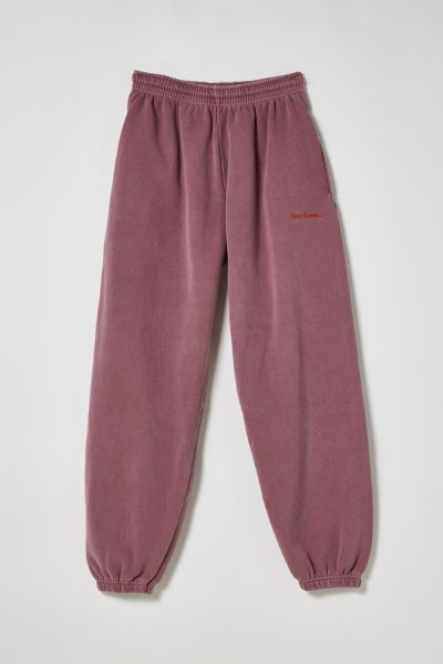 Iets Frans . … Embroidered Logo Jogger Sweatpant In Berry At Urban Outfitters