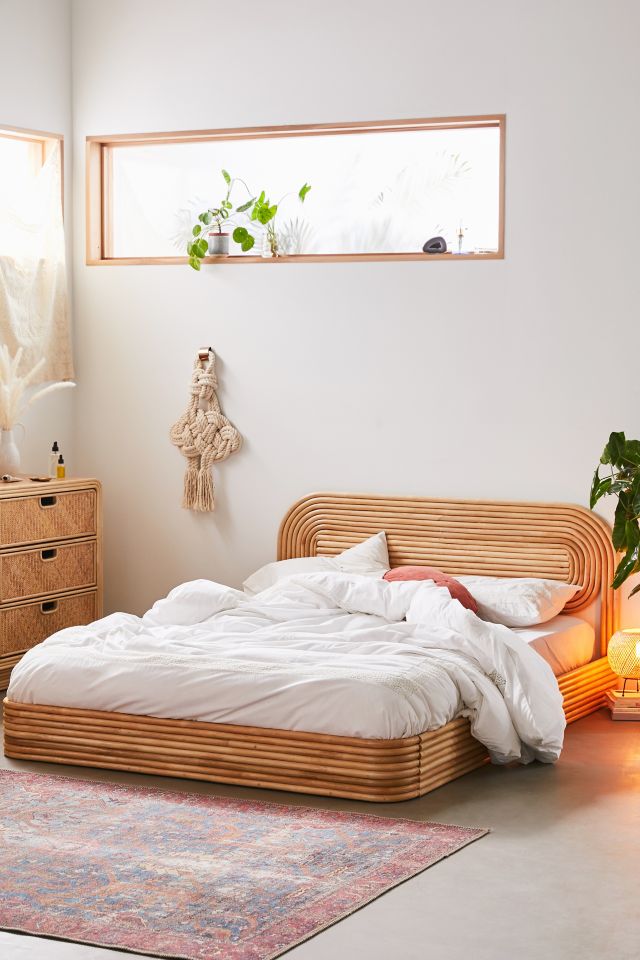 Woven store bed frame