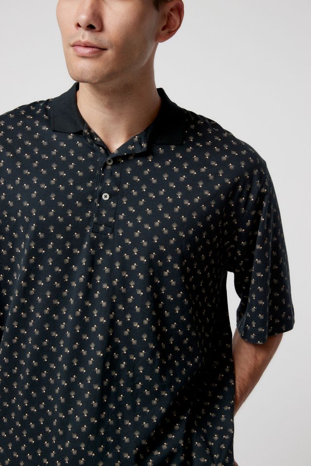Urban Renewal Vintage Abstract Print Dad Polo Shirt #3