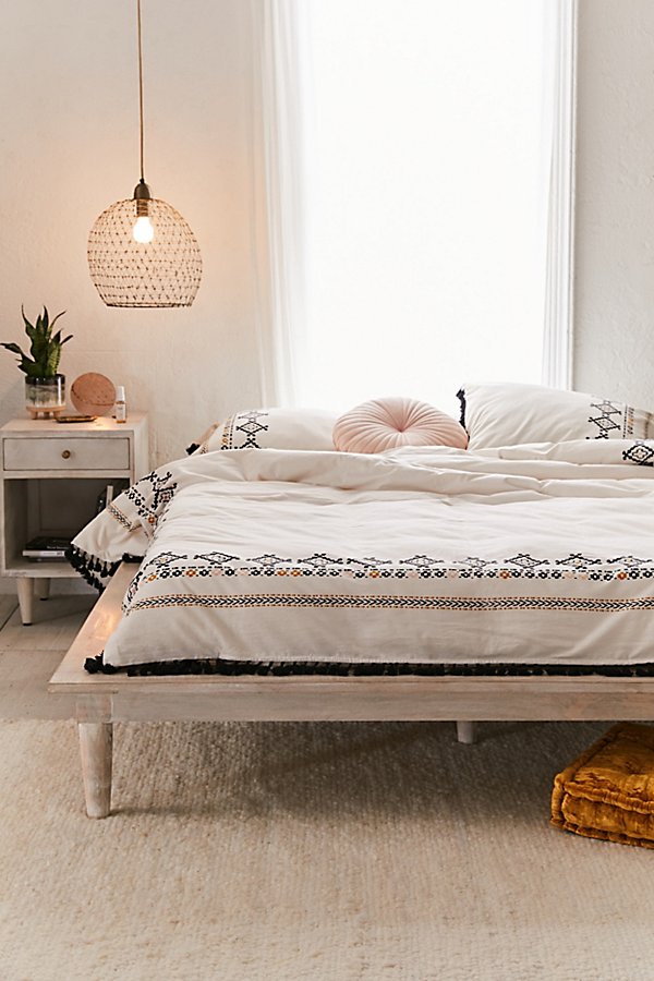 Urban Outfitters Amelia Platform Bed In White