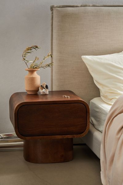 Modernist Mango Wood Huron Nightstand