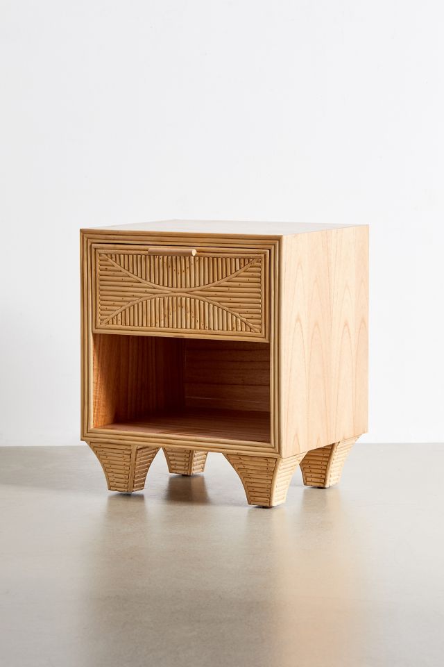Caroline Rattan Nightstand/Side Table #2