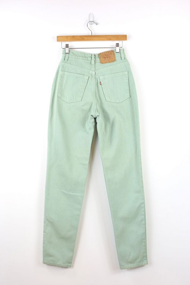 Vintage Levi's 512 Pale Green High Waisted Jeans | Urban Outfitters