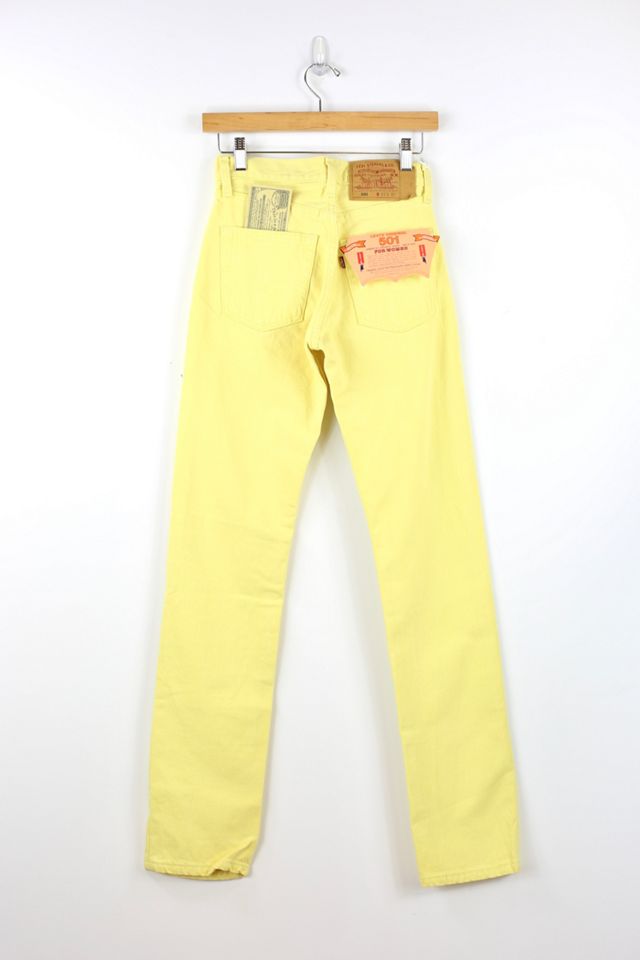 Vintage Levi’s 501 Deadstock Yellow Button Fly Jeans | Urban Outfitters