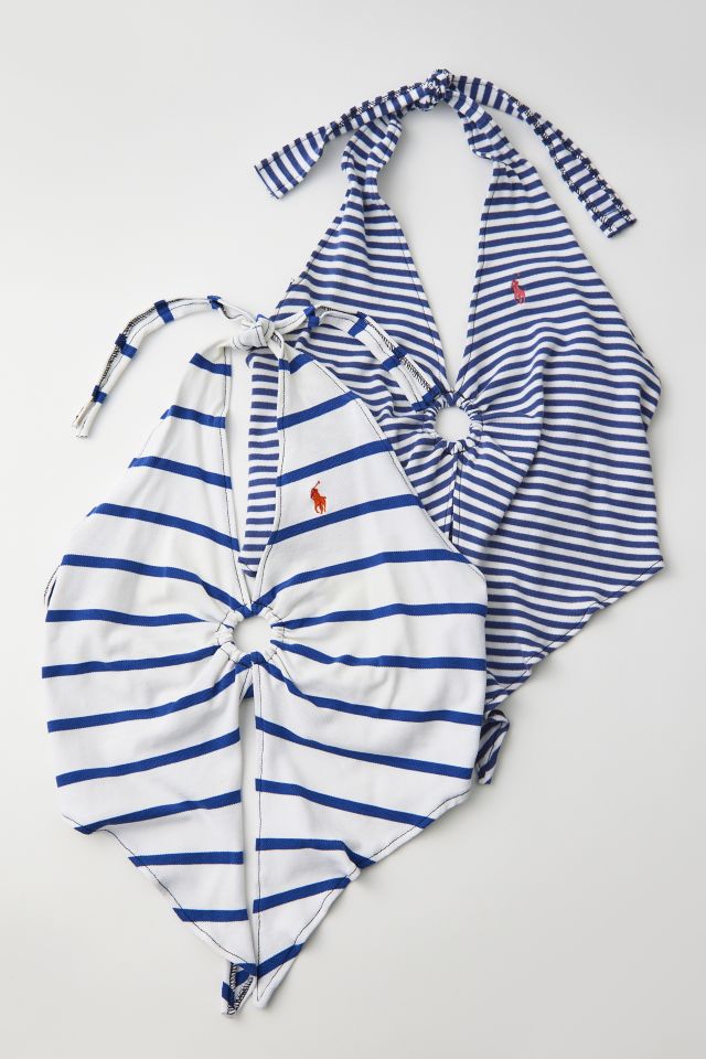 Urban Renewal Remade Polo Striped O-Ring Halter Top #1