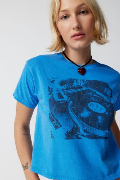 Record Player Alexa Baby Tee | Urban Outfitters