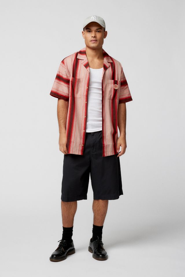 Chemise Boutonnée Damson Madder à Rayures Patchées #1