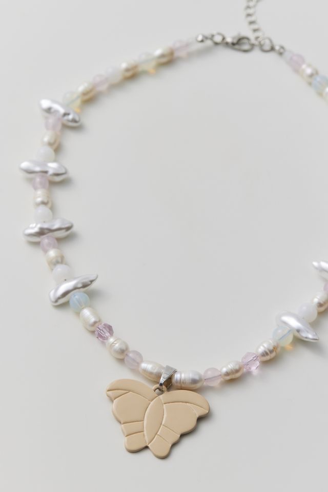 Butterfly Pearl Necklace #1