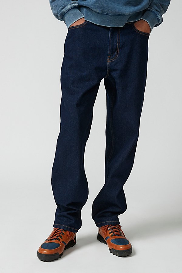 Bdg Relaxed Straight Fit Utility Jean In Rinsed Denim, Men's At Urban Outfitters