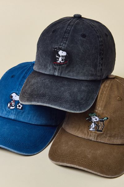 Peanuts Snoopy Embroidered Icon Washed Dad Hat