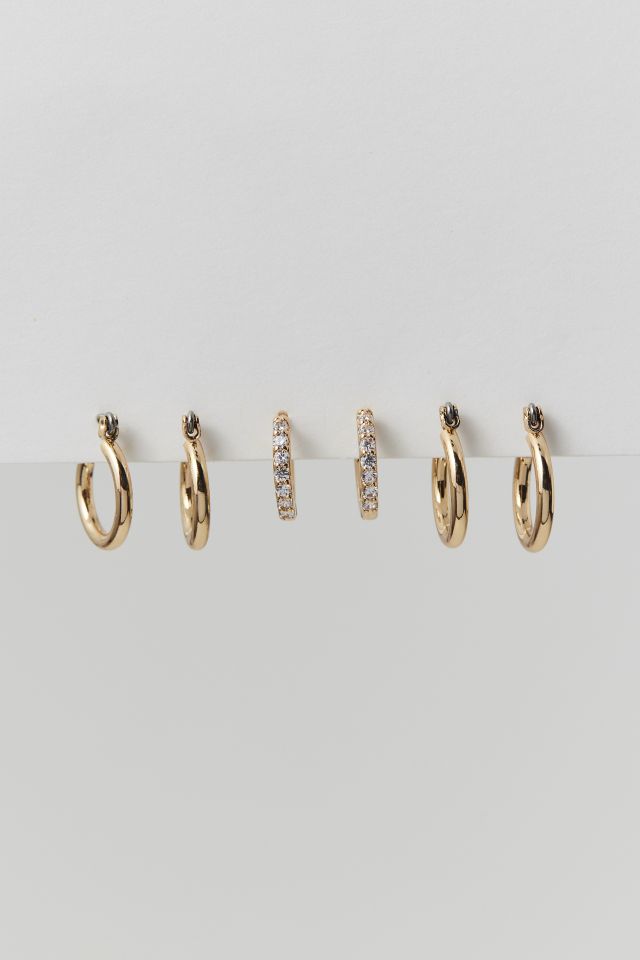 Micro Huggie Hoop Earring Set #1