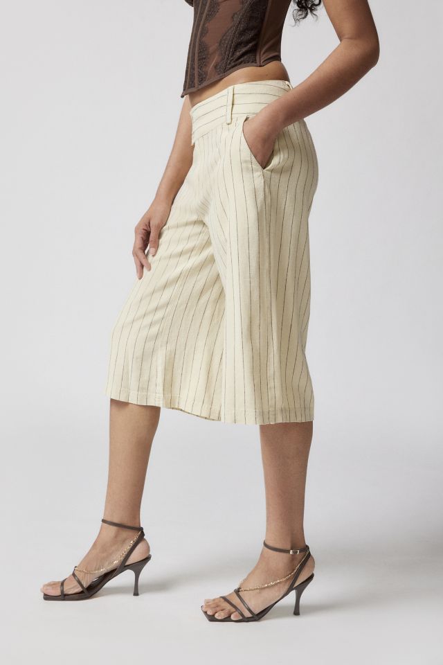 UO Jenna Linen Pinstripe Culotte Pant #2