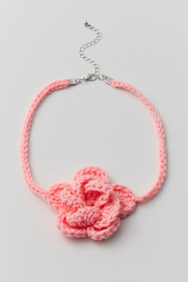 Crochet Flower Choker Necklace Urban Outfitters Canada