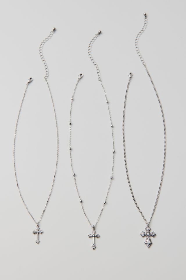 Delicate Cross Layering Necklace Set #1