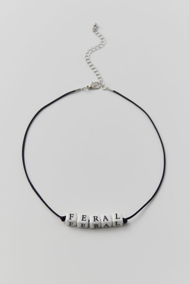 Feral Block Letter Necklace