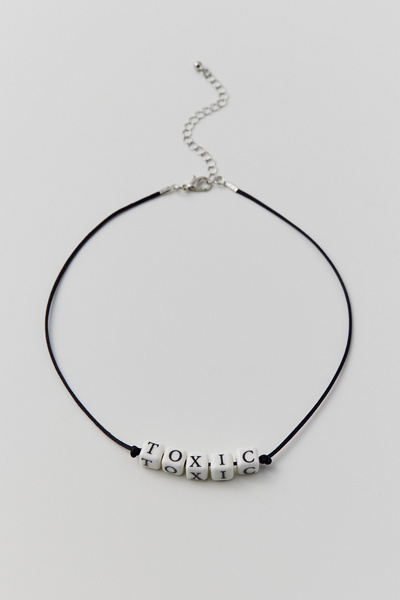 Toxic Block Letter Necklace | Urban Outfitters