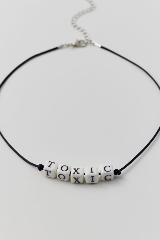 Toxic Block Letter Necklace | Urban Outfitters Canada