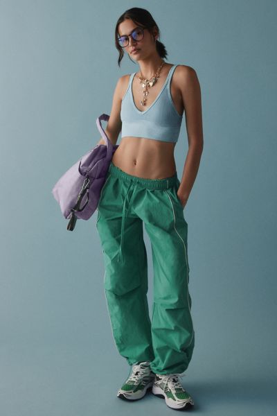 BDG JESS NYLON TRACK PANT IN DEEP MINT, WOMEN'S AT URBAN OUTFITTERS 