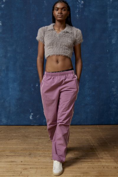 Bdg Jess Nylon Track Pant In Rose, Women's At Urban Outfitters