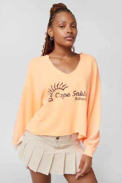 Out From Under Notch Neck Sweatshirt In Cape Sable Retreat