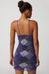 Daisy Street Mesh Patchwork Mini Dress