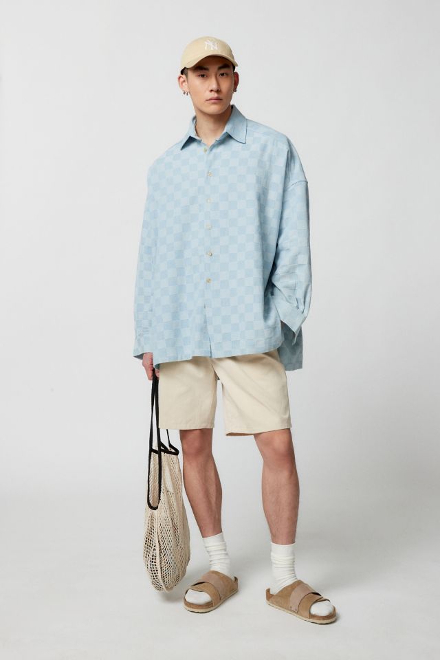 AJOBYAJO Checkerboard Oversized Shirt | Urban Outfitters