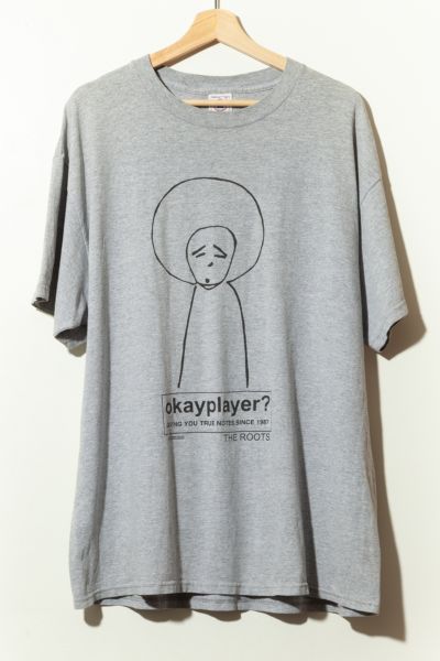 Vintage 1990s The Roots Questlove Graphic Okayplayer T-Shirt 