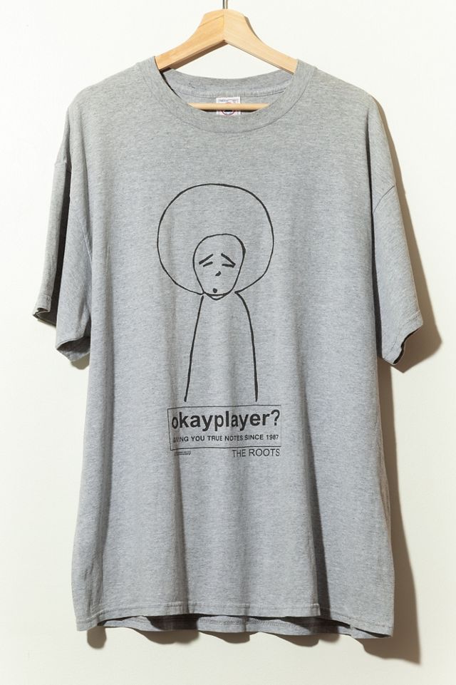 Vintage 1990s The Roots Questlove Graphic Okayplayer T-Shirt