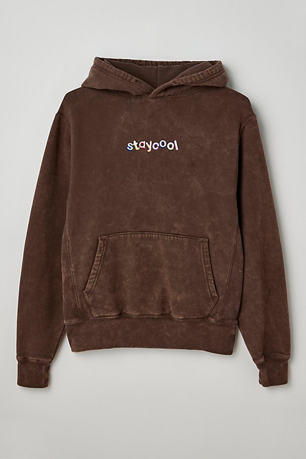 Staycoolnyc Washed Hoodie Sweatshirt In Brown