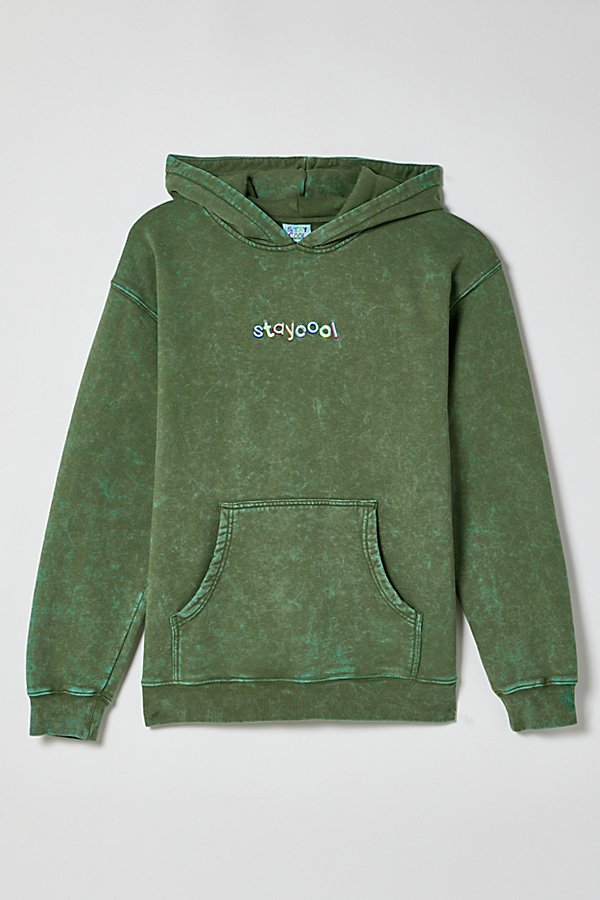 Staycoolnyc Washed Hoodie Sweatshirt In Dark Green At Urban Outfitters