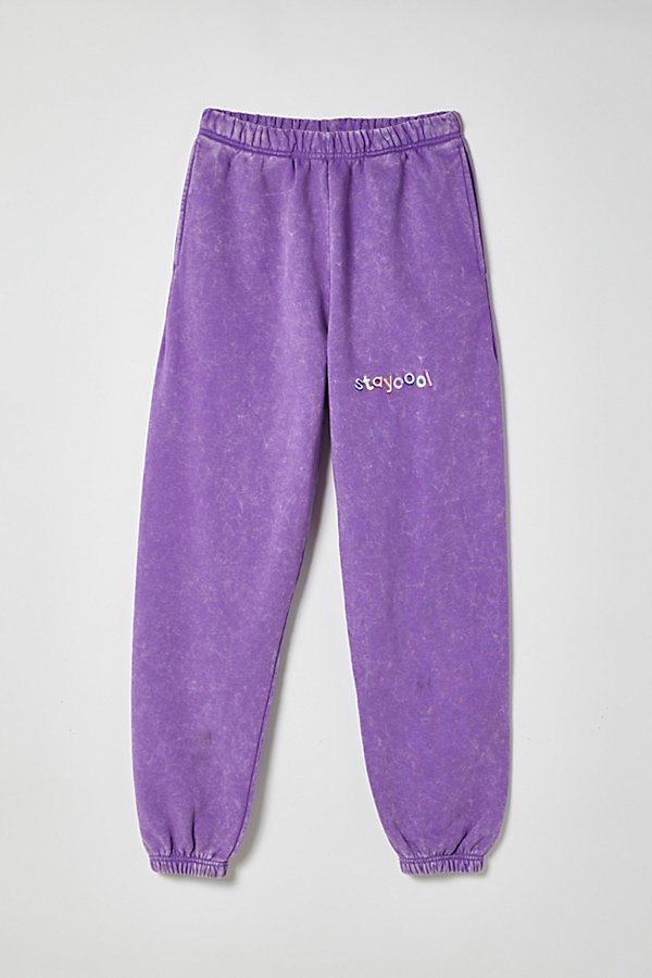Staycoolnyc Washed Sweatpant In Purple At Urban Outfitters