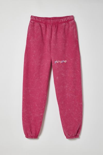 Staycoolnyc Washed Sweatpant In Pink At Urban Outfitters