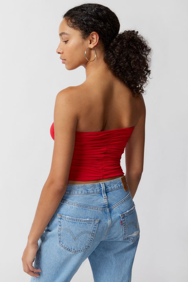 UO Ruched Tube Top  Urban Outfitters Canada