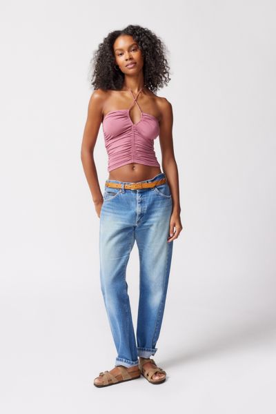 Urban Outfitters Uo Janet Ruched Tube Top In Pink