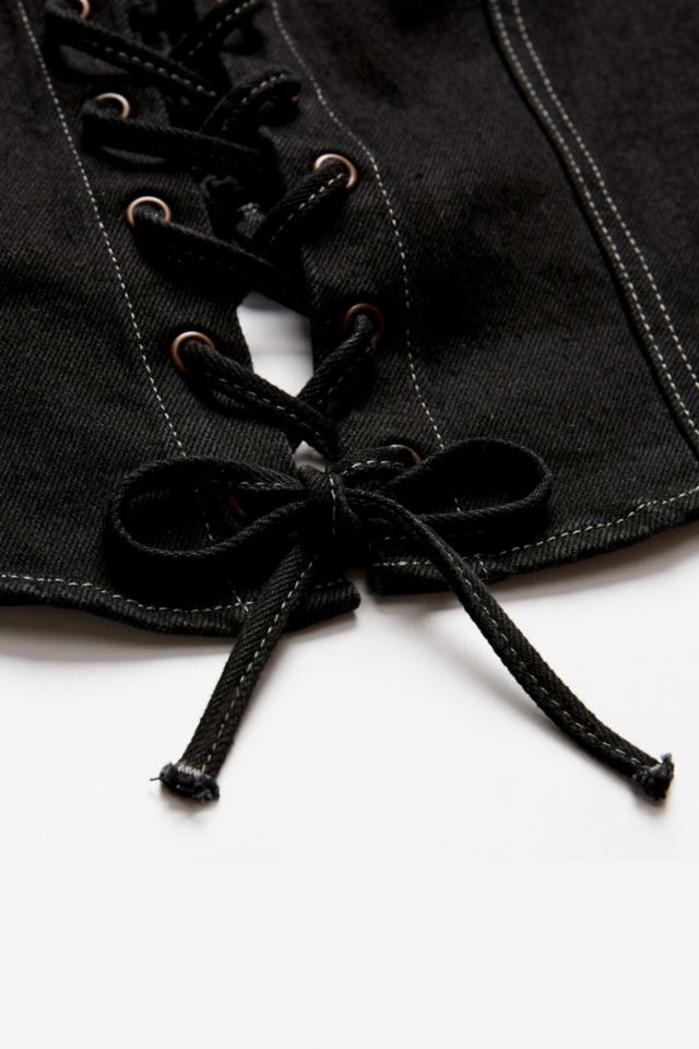 Levi’s® X Barbie Ferreira UO Exclusive Denim Lace-Up Corset Top #5