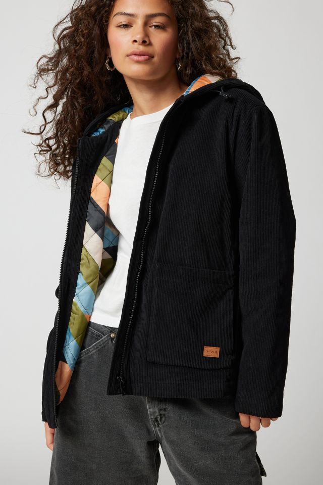 Hooded corduroy clearance jacket