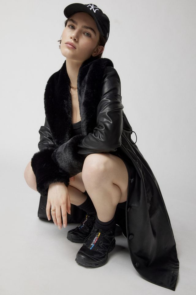 Lioness Brooklyn Faux Leather Longline Coat #3