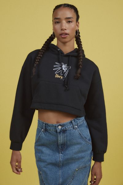 Obey shop cropped hoodie