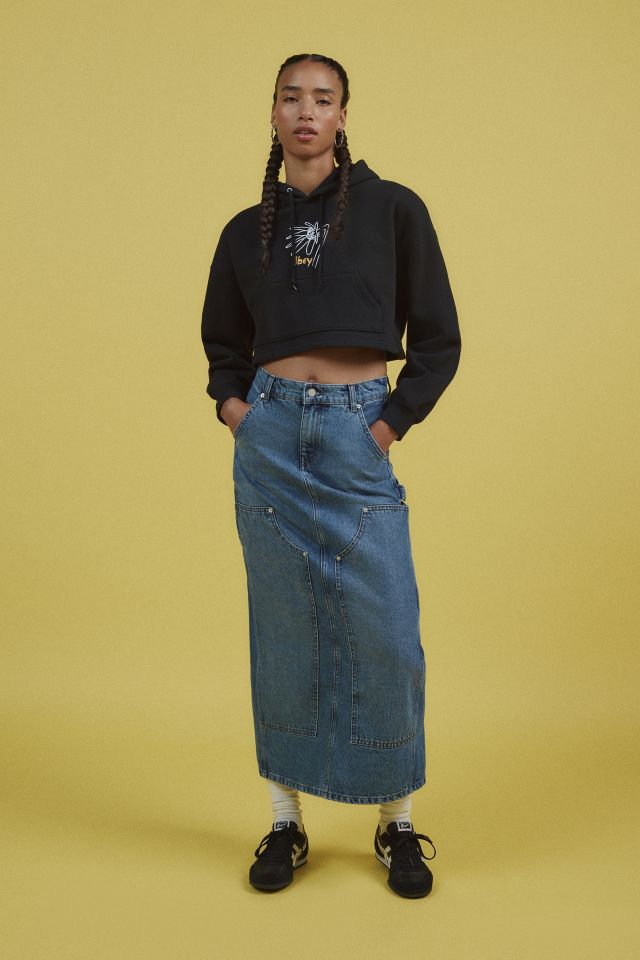 OBEY Willow Cropped Hoodie Sweatshirt #1